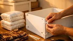 DIY stoker popok tarik dari panel rak, rapi dan anti ribet di sudut ganti bayi